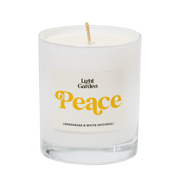 PEACE Calming CBD Candle with Lemongrass & White Patchouli